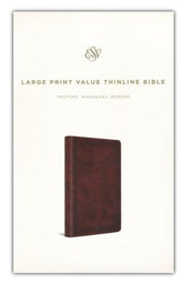 ESV Large Print Value Thinline Bible (TruTone, Mahogany, Border Design)