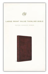 ESV Large Print Value Thinline Bible (TruTone, Mahogany, Border Design)