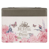 Be Still Butterfly Bible Cover - Medium