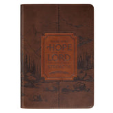 Hope in the Lord Chestnut Brown Faux Leather Classic Journal - Isaiah 40:31