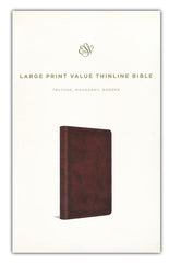 ESV Large Print Value Thinline Bible (TruTone, Mahogany, Border Design)