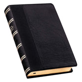KJV Two-tone Black Faux Leather Giant Print Standard-size Bible with Thumb Index