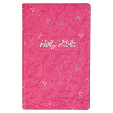 KJV Pearlized Cherry Pink Faux Leather Gift Edition Bible