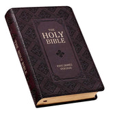 KJV Dark Brown Faux Leather Giant Print Standard-size Bible with Thumb Index