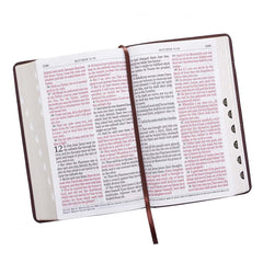 KJV Dark Brown Faux Leather Giant Print Standard-size Bible with Thumb Index