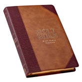 KJV Two-tone Brown Faux Leather Large Print Thinline Bible