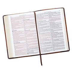 KJV Two-tone Brown Faux Leather Large Print Thinline Bible