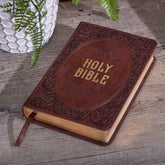 KJV Chestnut Brown Faux Leather Compact Bible