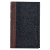KJV Brown and Black Full Grain Leather Deluxe Gift Bible