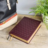 KJV Burgundy Diamond Faux Leather Hardcover Lrg Print Note-taking Bible