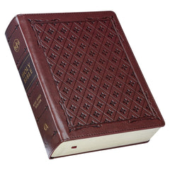 KJV Burgundy Diamond Faux Leather Hardcover Lrg Print Note-taking Bible