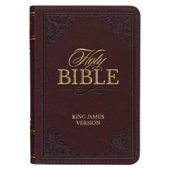 KJV Burgundy Faux Leather Pocket Bible