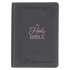 KJV Cobalt Gray Large Print Compact Bible
