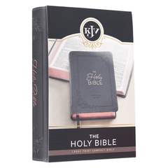 KJV Cobalt Gray Large Print Compact Bible