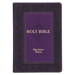 KJV Purple Faux Leather Large Print Thumb Index Bible