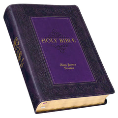 KJV Purple Faux Leather Large Print Thumb Index Bible