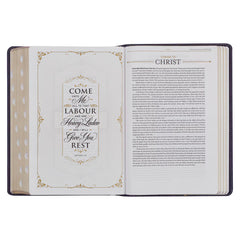 KJV Purple Faux Leather Large Print Thumb Index Bible