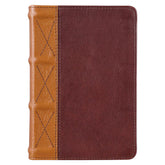 KJV Saddle Tan and Butterscotch Large Print Compact Bible
