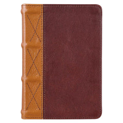 KJV Saddle Tan and Butterscotch Large Print Compact Bible