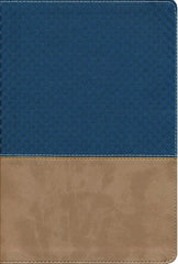 NIV Study BIble Blue/Tan Leathersoft