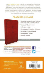 KJV NELSON DELUXE GIFT BIBLE, COMFORT PRINT, AUBURN LEATHERSOFT