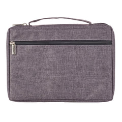 Gray Poly-Canvas Bible Cover - Small