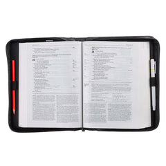 All Things Are Possible Light Blue Faux Leather Fashion Lrg Bible Cover - Matt 19:26