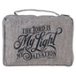 My Light & Salvation Gray Bible Cover - Medium