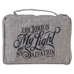 My Light & Salvation Gray Bible Cover - Medium