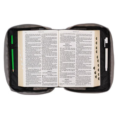 My Light & Salvation Gray Bible Cover - Medium