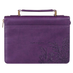 New Mercies Floral Purple Bible Cover - Medium