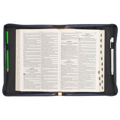 Strength & Dignity Blue Rose Bible Cover - Medium