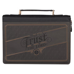Trust in the Lord Charcoal Bible Cover - Medium