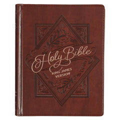 KJV Saddle Tan Faux Leather Hardcover Note-taking Bible