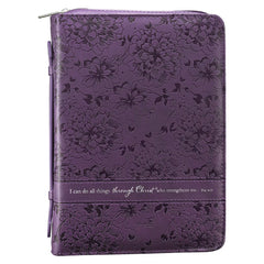 I Can Do All Things Purple Bible Cover - Medium