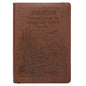 Eagle Soar Brown Faux Leather Journal with Zip Closure