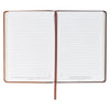 Strong and Courageous Espresso and Saddle Tan Faux Leather Journal