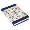 Give Thanks Blue Floral Faux Journal