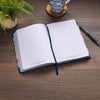Give Thanks Blue Floral Faux Journal