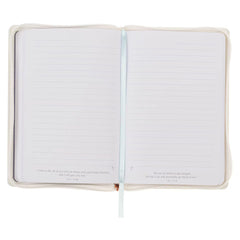 A Sweet Friendship Bright Floral Wreath Faux Leather Classic Journal with Zipper Closure - Proverbs