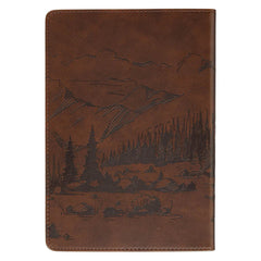 Hope in the Lord Chestnut Brown Faux Leather Classic Journal - Isaiah 40:31