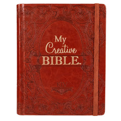 KJV Saddle Tan Faux Leather Hardcover My Creative Bible