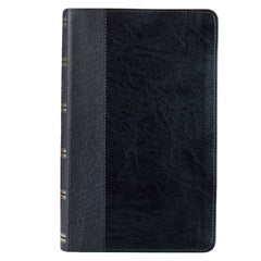 KJV Two-tone Black Faux Leather Giant Print Standard-size Bible with Thumb Index
