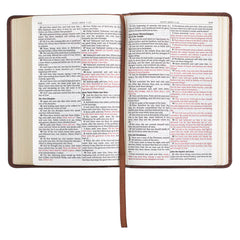 KJV Chestnut Brown Faux Leather Compact Bible