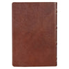 KJV Saddle Tan Full Grain Leather Giant Print Bible with Thumb