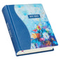 KJV Blue Floral Faux Leather Hardcover Note-taking Bible