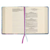 KJV Blue Floral Faux Leather Hardcover Note-taking Bible