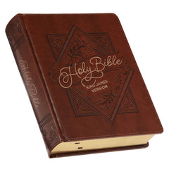 KJV Saddle Tan Faux Leather Hardcover Note-taking Bible