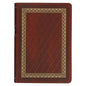 KJV Diamond Grid Saddle Tan Faux Leather Study Bible with Thumb