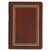 KJV Diamond Grid Saddle Tan Faux Leather Study Bible with Thumb